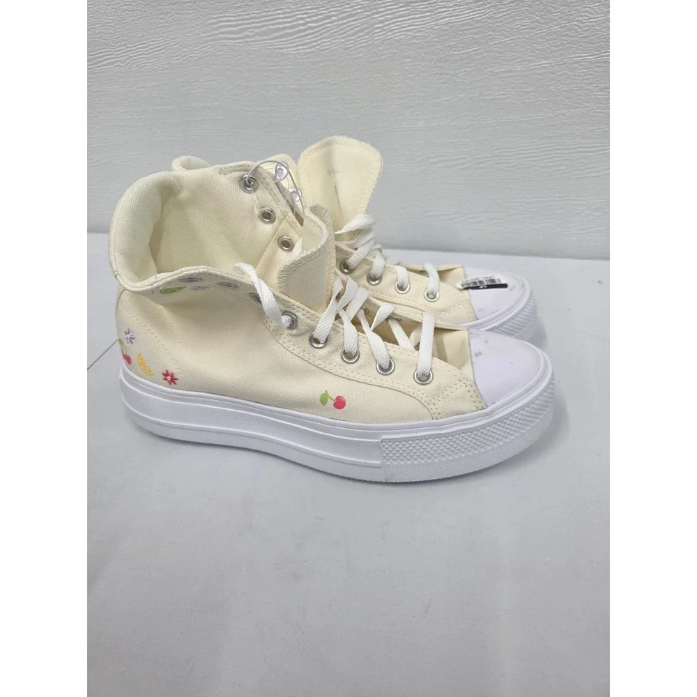 Converse Chuck Taylor All Star Move Fruit Embroidery Platform Cream A19325C 10.5